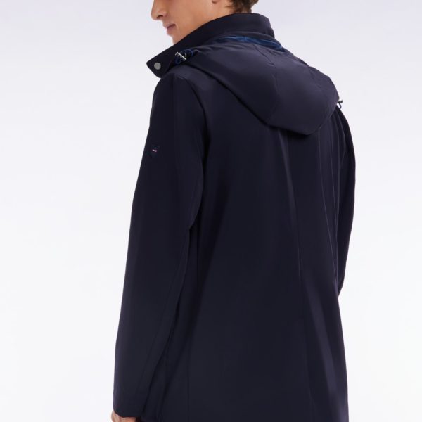 Parka À Capuche Bleu Marine Eden Park