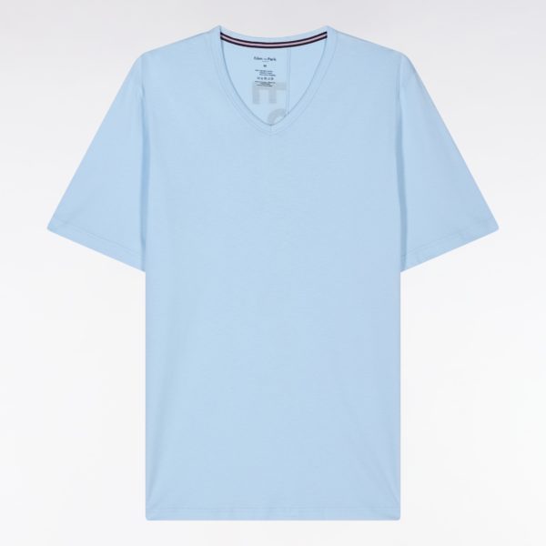 Pyjama Court En Jersey De Coton T-shirt Ciel Short Marine Eden Park