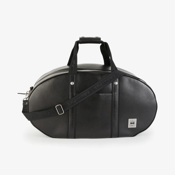 Sac De Voyage Ovale Noir En Cuir Eden Park