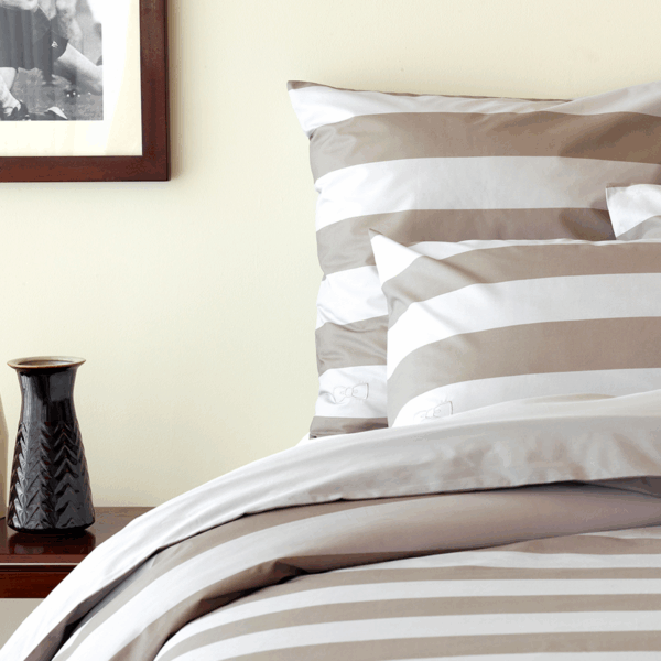 Housse De Couette À Rayures Beige – A La Recherche Du Ballon Perdu Eden Park