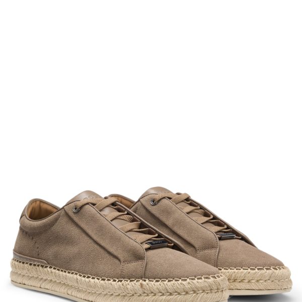 Baskets Gary en coton mélangé avec lacets invisibles – Hugo Boss
