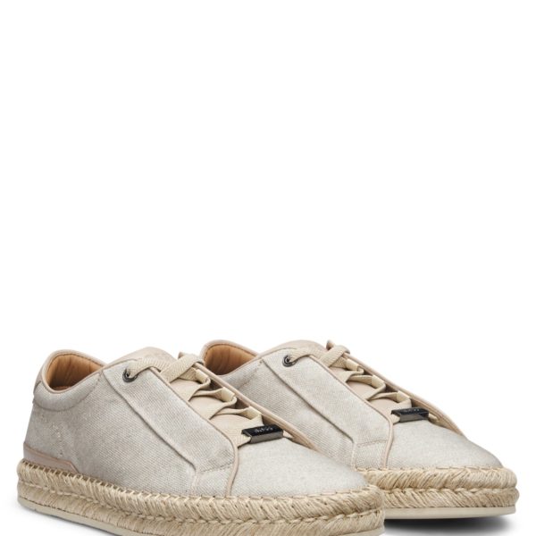 Baskets Gary en coton mélangé avec lacets invisibles – Hugo Boss