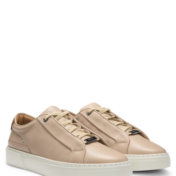 Baskets en cuir Gary avec contrefort en cuir suédé – Hugo Boss