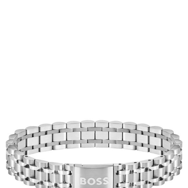 Bracelet argenté avec fermoir magnétique logoté – Hugo Boss