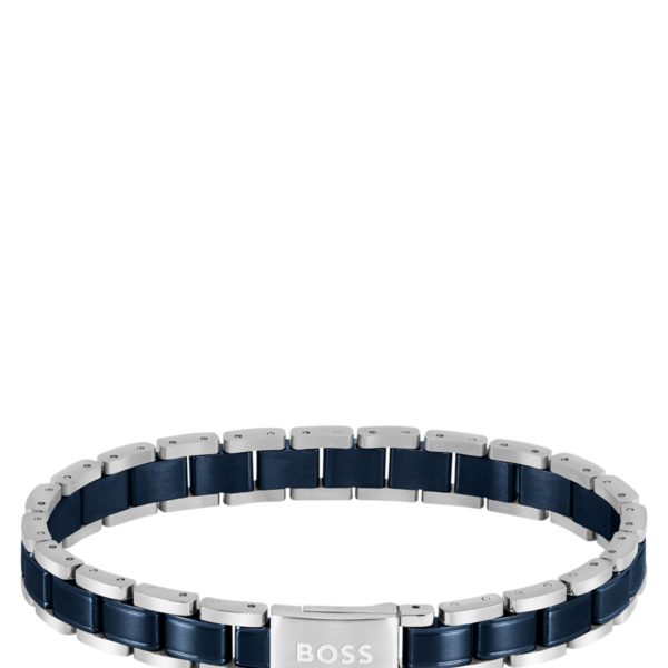 Bracelet en acier plaqué bleu et argenté – Hugo Boss