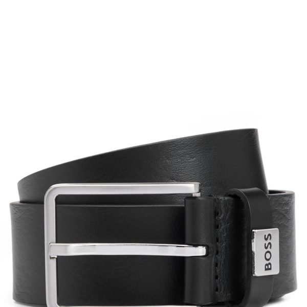Ceinture en cuir italien avec passant logoté – Hugo Boss