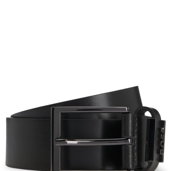 Ceinture en cuir italien avec passant logoté – Hugo Boss