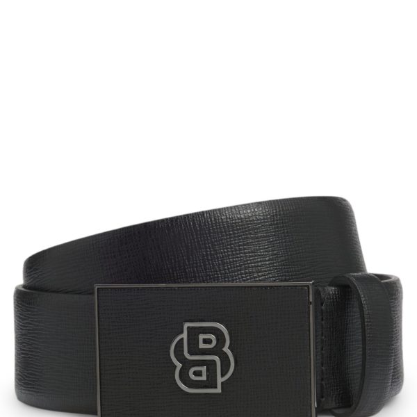 Ceinture en cuir italien réversible avec boucle à monogramme Double B – Hugo Boss