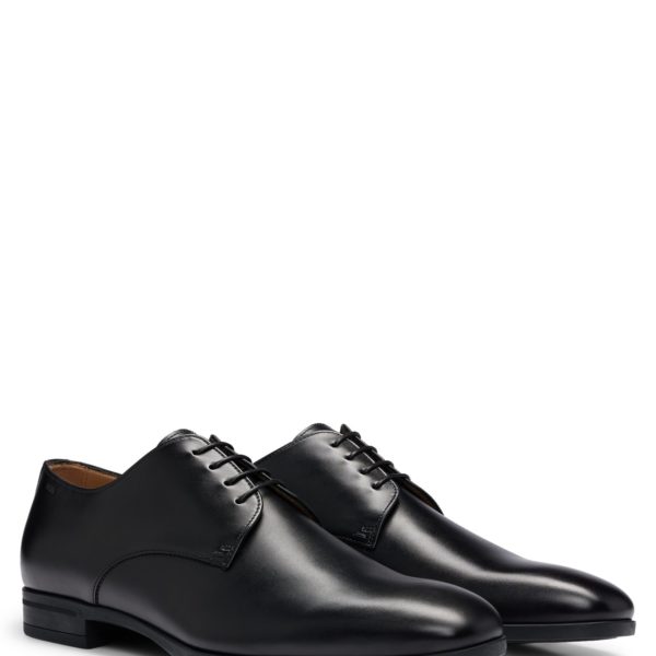 Chaussures derby en cuir à semelle en gomme – Hugo Boss