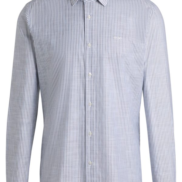 Chemise Modern en coton flammé à rayures – Hugo Boss