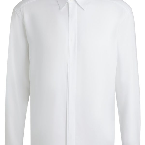 Chemise Relaxed à patte de boutonnage recouverte – Hugo Boss
