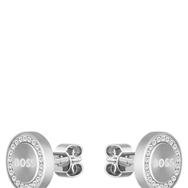 Clous d’oreilles à logo et strass – Hugo Boss
