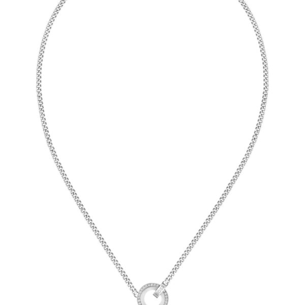 Collier chaîne avec maillon logoté et anneau à strass – Hugo Boss
