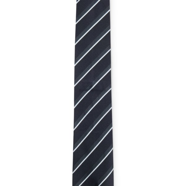 Cravate en soie à rayures en diagonale – Hugo Boss
