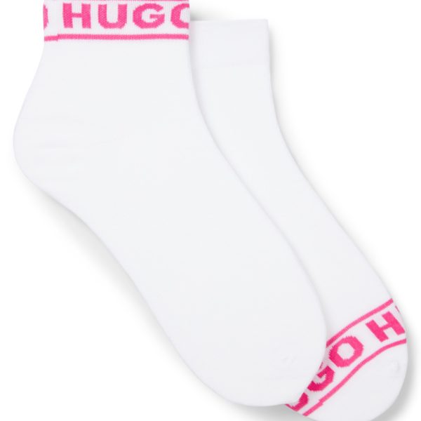 Hugo Boss Lot de deux paires de chaussettes mi-mollet avec bord logoté