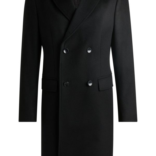 Manteau croisé en laine et cachemire – Hugo Boss