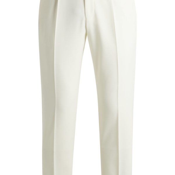 Pantalon Relaxed en twill de laine stretch, lavable – Hugo Boss