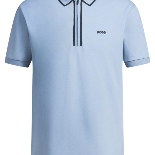 Polo en coton stretch à rayures contrastantes – Hugo Boss