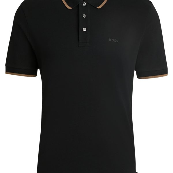 Polo en piqué de coton avec détail logoté – Hugo Boss