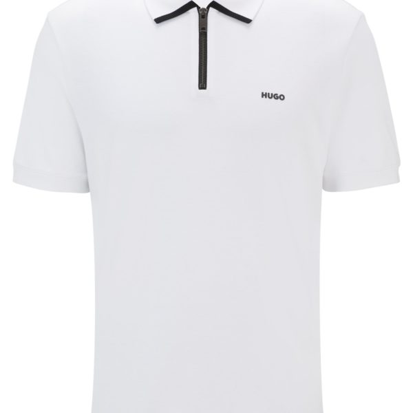 Polo en piqué de coton avec logo contrastant – Hugo Boss