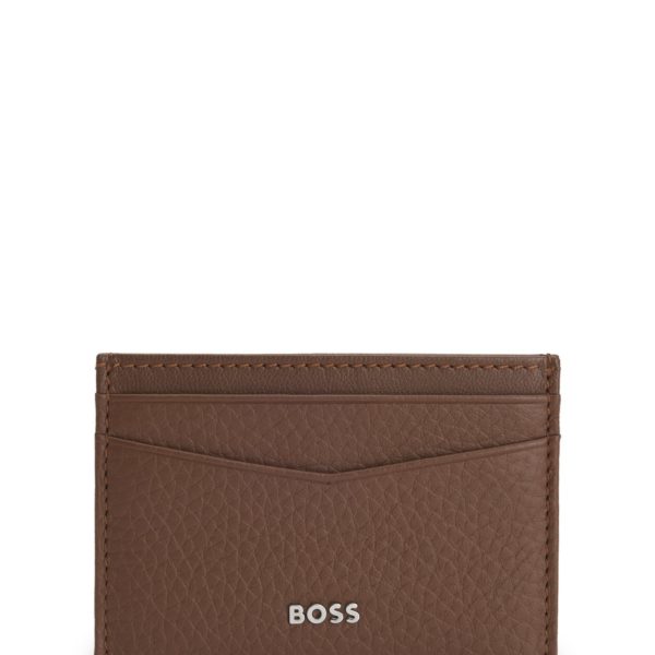 Porte-cartes en cuir grainé avec logo – Hugo Boss