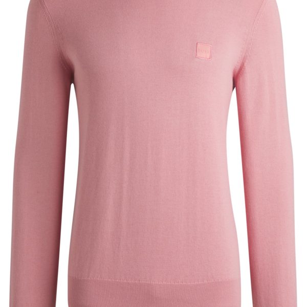 Pull Regular en coton et cachemire avec patch logoté – Hugo Boss