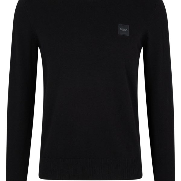 Pull à col rond en coton et cachemire à logo – Hugo Boss