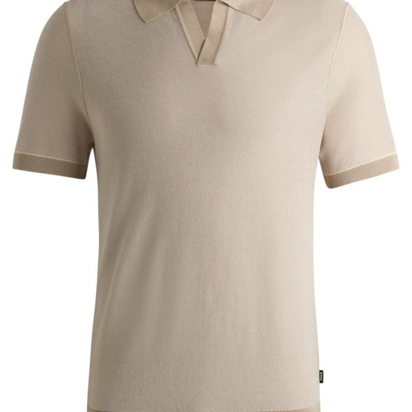 Pull en coton mélangé à col Johnny – Hugo Boss
