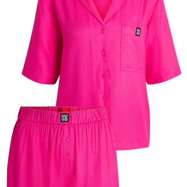 Pyjama-short avec étiquettes logotées – Hugo Boss