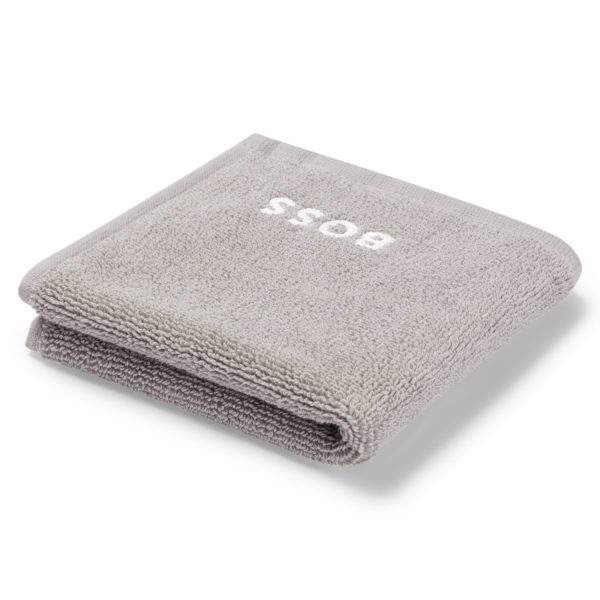 Serviette de toilette en coton avec logo brodé blanc – Hugo Boss