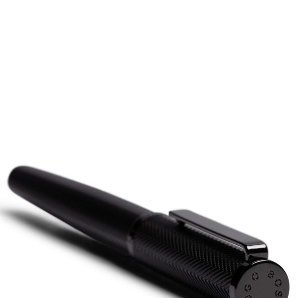 Stylo roller en laiton à la texture chevrons – Hugo Boss