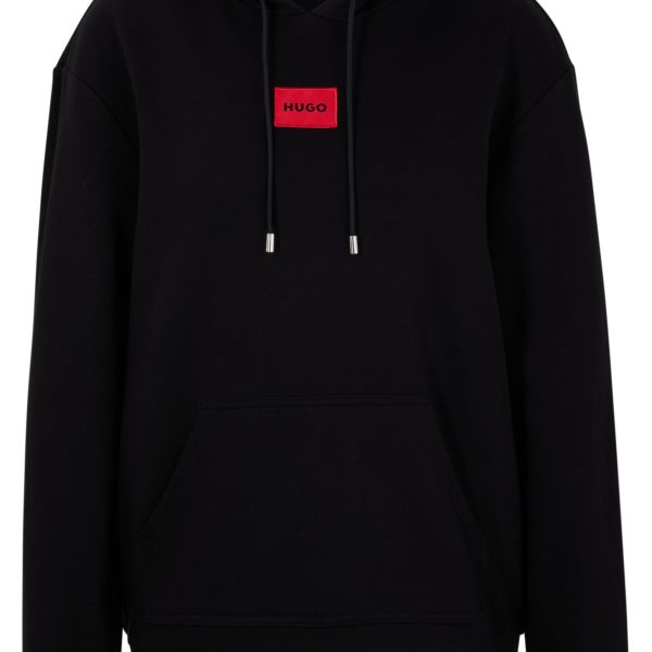 Sweat à capuche en coton avec étiquette logo – Hugo Boss