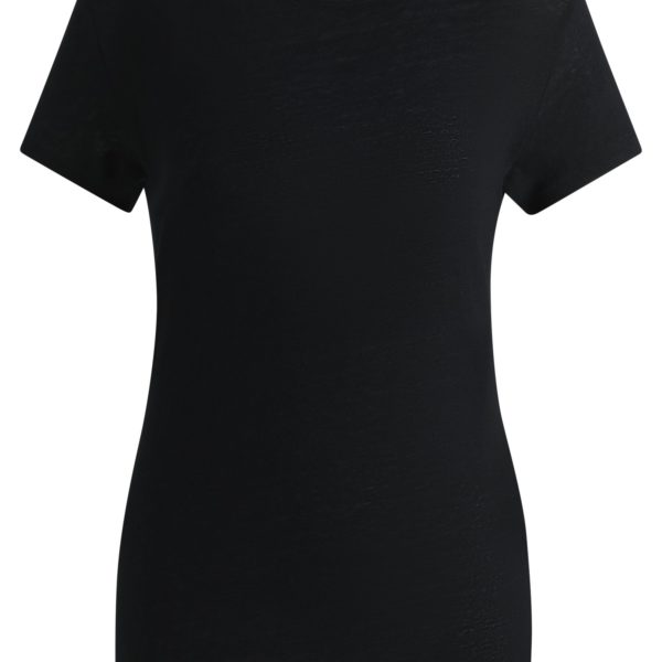 T-shirt en lin à encolure dégagée et dos froncé – Hugo Boss