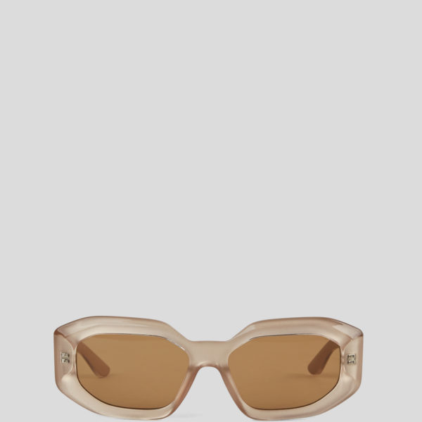 Karl Lagerfeld, Lunettes De Soleil Avec Logo Karl, Femme, Brun, Taille: L00