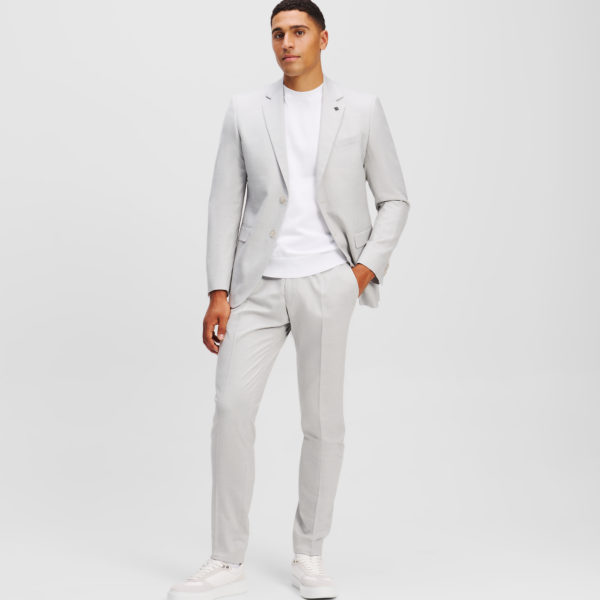 Karl Lagerfeld, Costume Deux Pièces À Boutonnage Simple, Homme, Argent, Taille: L56