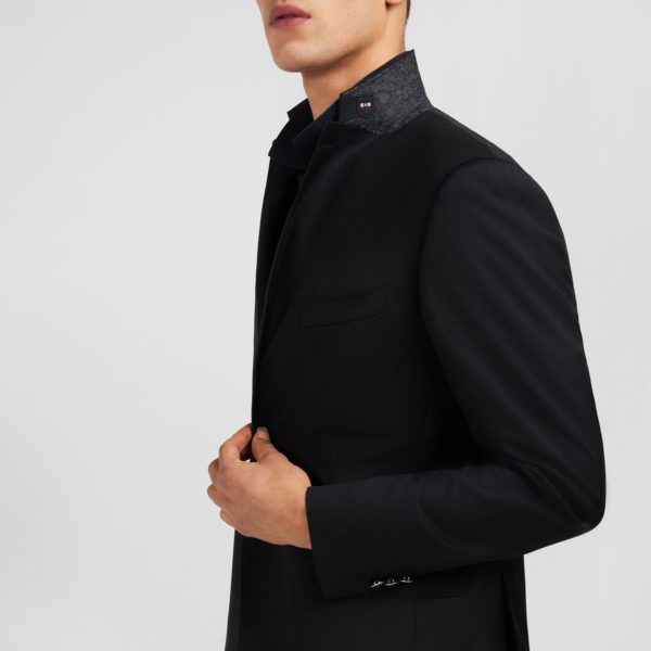 Blazer Noir Slim Fit 100 % Laine Eden Park