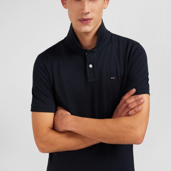 Polo Noir En Coton Pima Stretch Eden Park