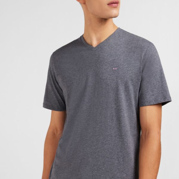 T-shirt Gris Col V À Manches Courtes Eden Park