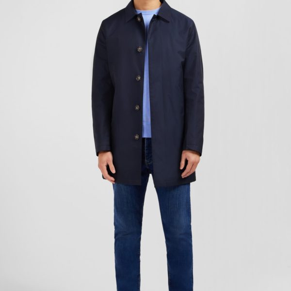 Imperméable Uni Bleu Marine Eden Park