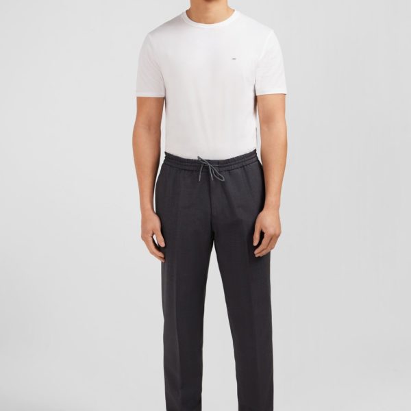 Pantalon Taille Élastiquée Gris Eden Park