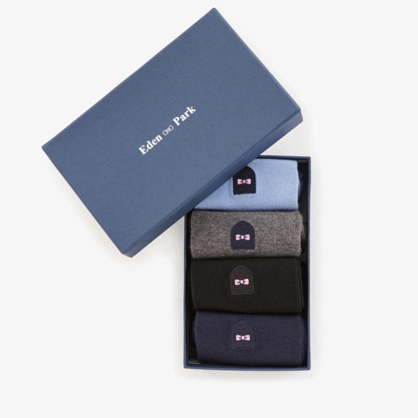 Coffret De Quatre Paires De Chaussettes Unies Eden Park