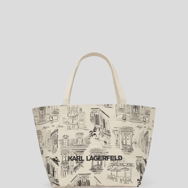 Karl Lagerfeld, Cabas Kl X Jorge Parra, Homme, Naturel, Taille: X00