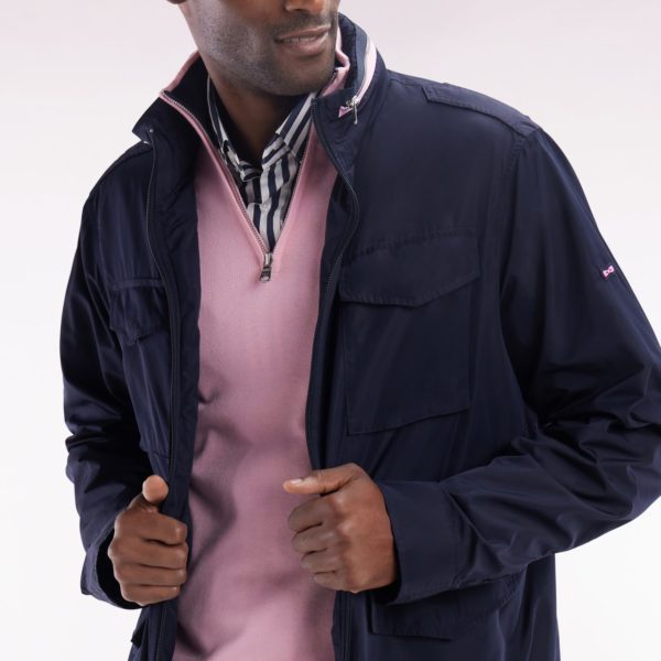 Pull Col Camionneur En Coton Rose Coupe Droite Eden Park