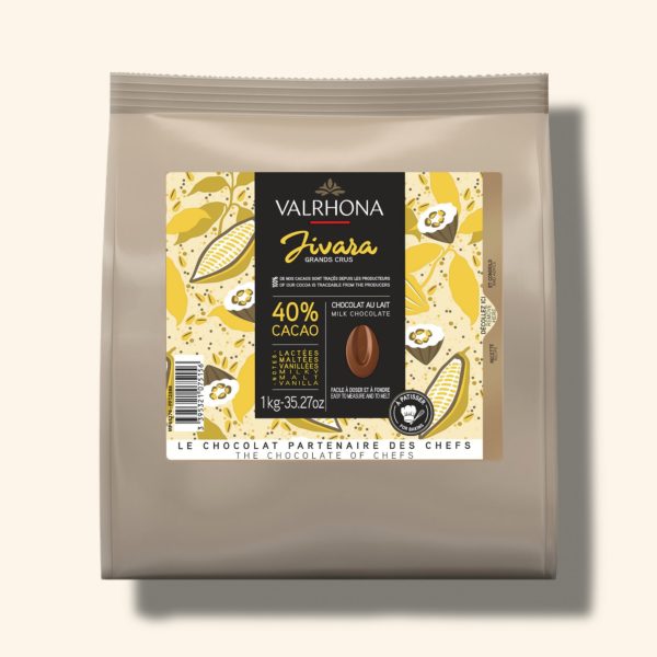 Chocolat au lait pour la pâtisserie Jivara 40% – 1kg – VALRHONA