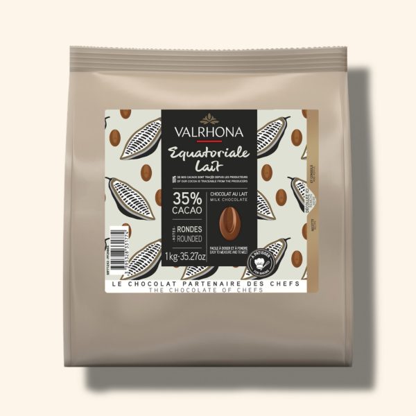 Chocolat au lait pour la pâtisserie Equatoriale Lait 35% – 1kg – VALRHONA