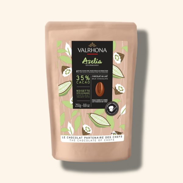 Chocolat au lait pour la pâtisserie Azélia 35% – 250g – VALRHONA