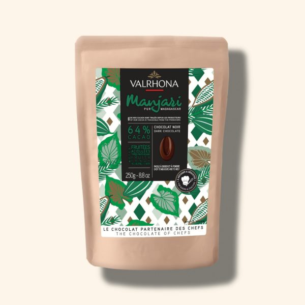 Chocolat noir pour la pâtisserie Manjari 64% – 250g – VALRHONA