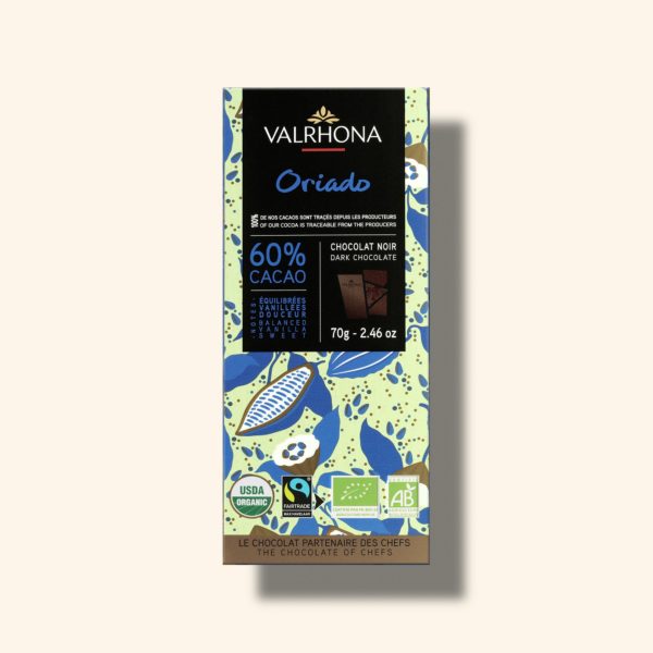 Tablette chocolat noir Oriado 60% – 70g – VALRHONA