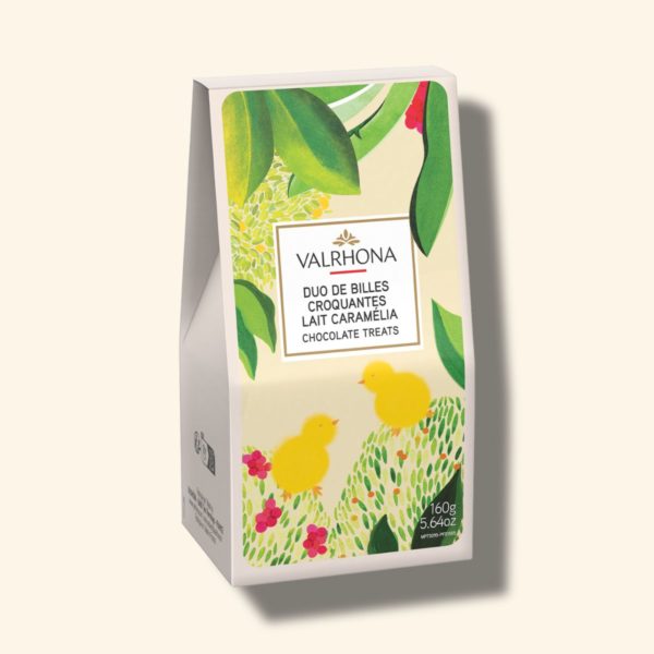 Etui duo de billes croquantes au lait – 160 g – VALRHONA