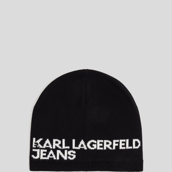 Karl Lagerfeld, Klj Logo Beanie, Homme, Noir, Taille: X00